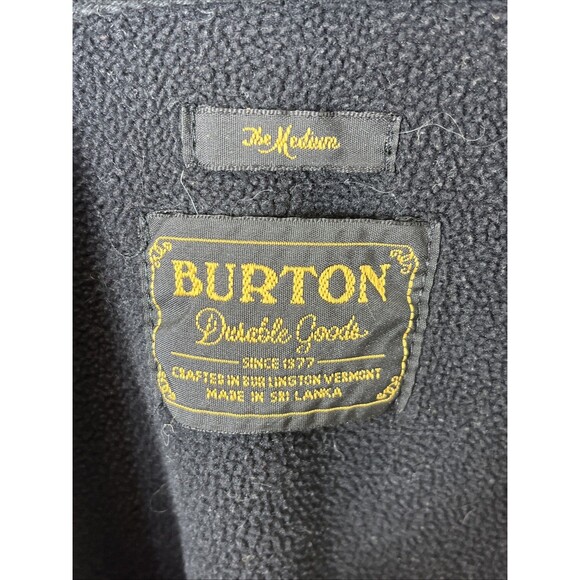 Burton MB Peak Hoodie Men's Full Zip Jacket Orange Gray Black Size Medium - Picture 8 of 10